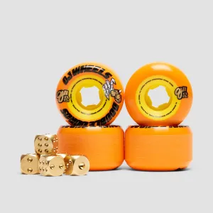 OJ Double Duro 101a/95a Skateboard Wheels Orange/Yellow 53mm