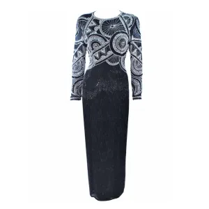 OLEG CASSINI 'Black Tie' Beaded Gown Size 6