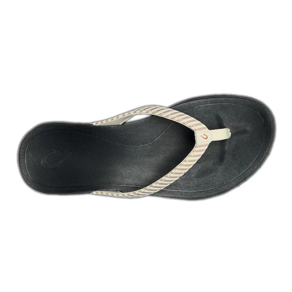 Olukai Womens Ho‘opio Bone Stripe Sandal