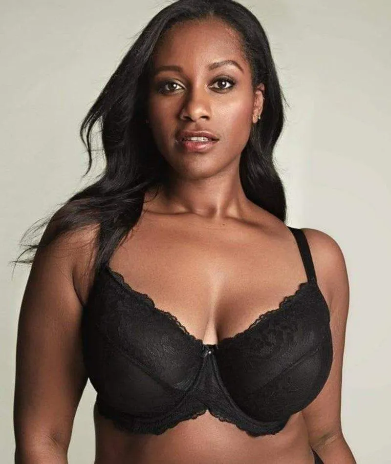 Panache Ana Underwired Plunge Bra - Black