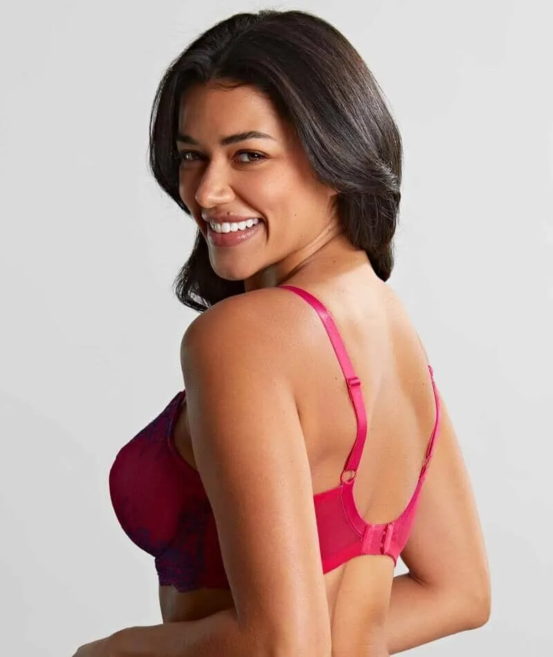 Panache Ana Underwired Plunge Bra - Orchid / Indigo