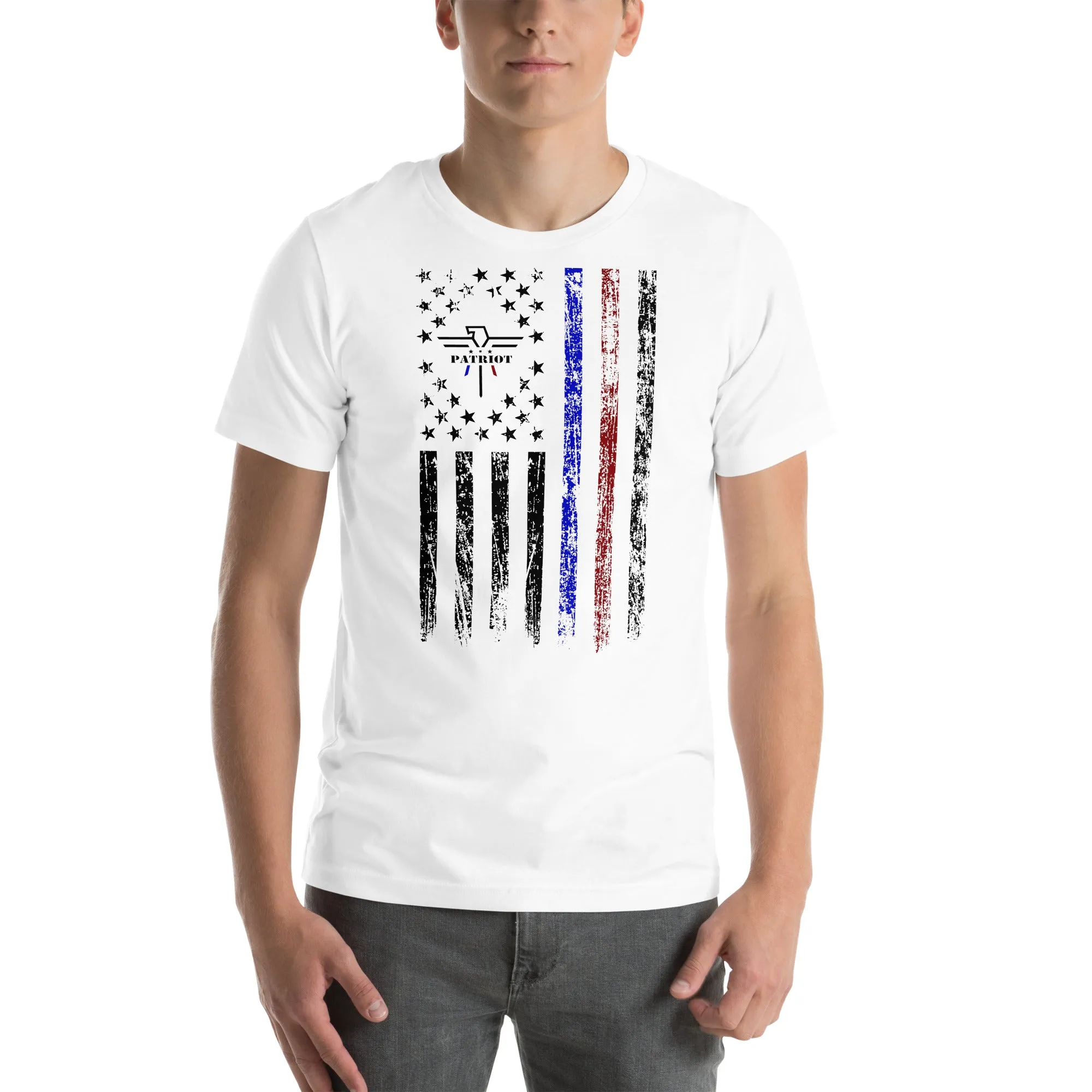 Patriot Thin Blue/Red Line Tshirt
