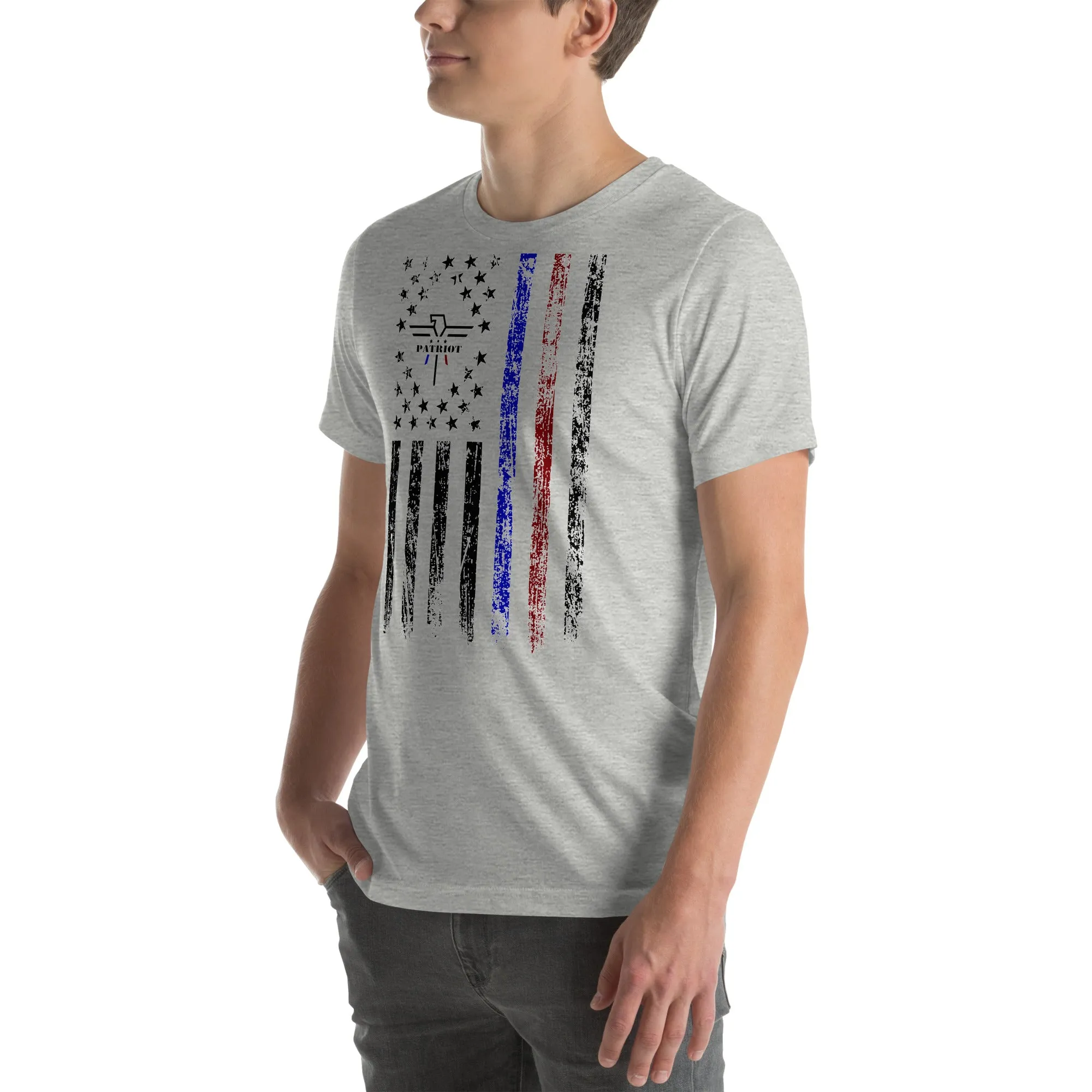 Patriot Thin Blue/Red Line Tshirt