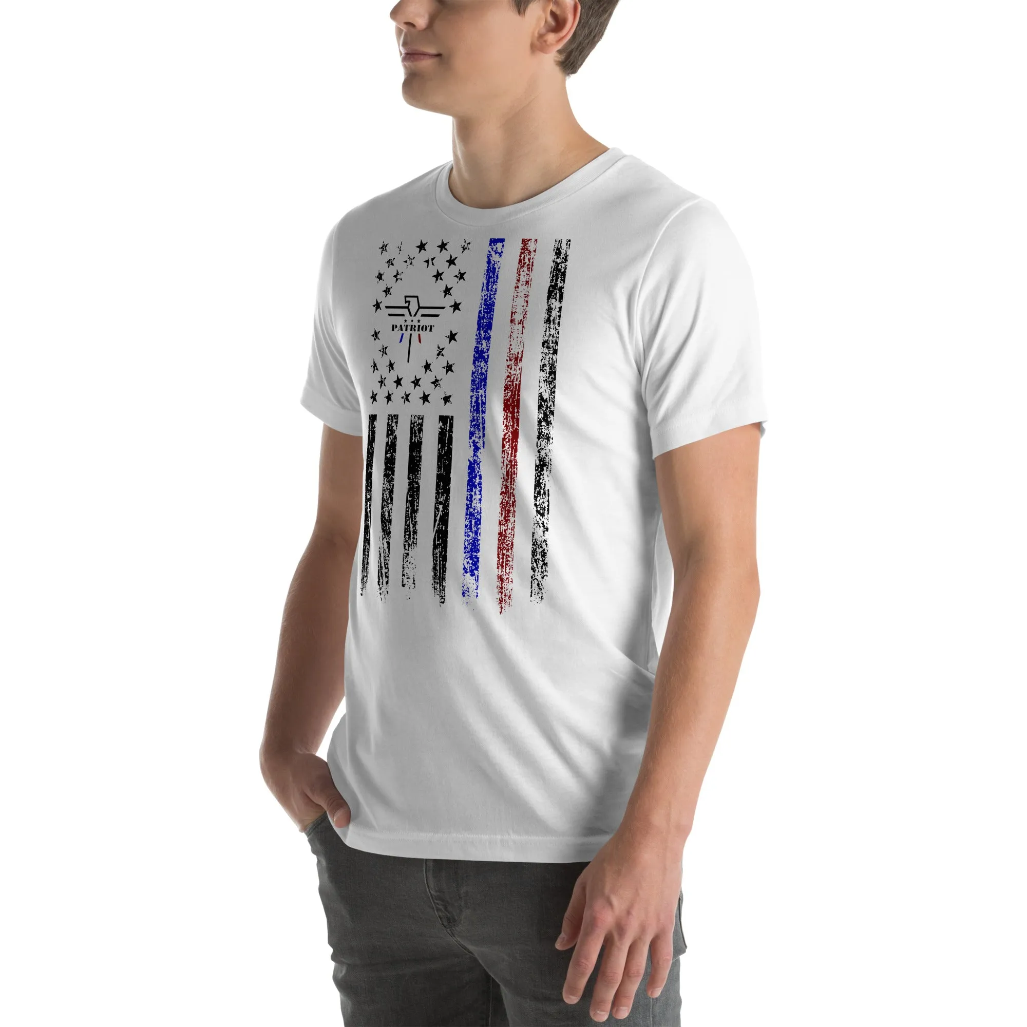Patriot Thin Blue/Red Line Tshirt