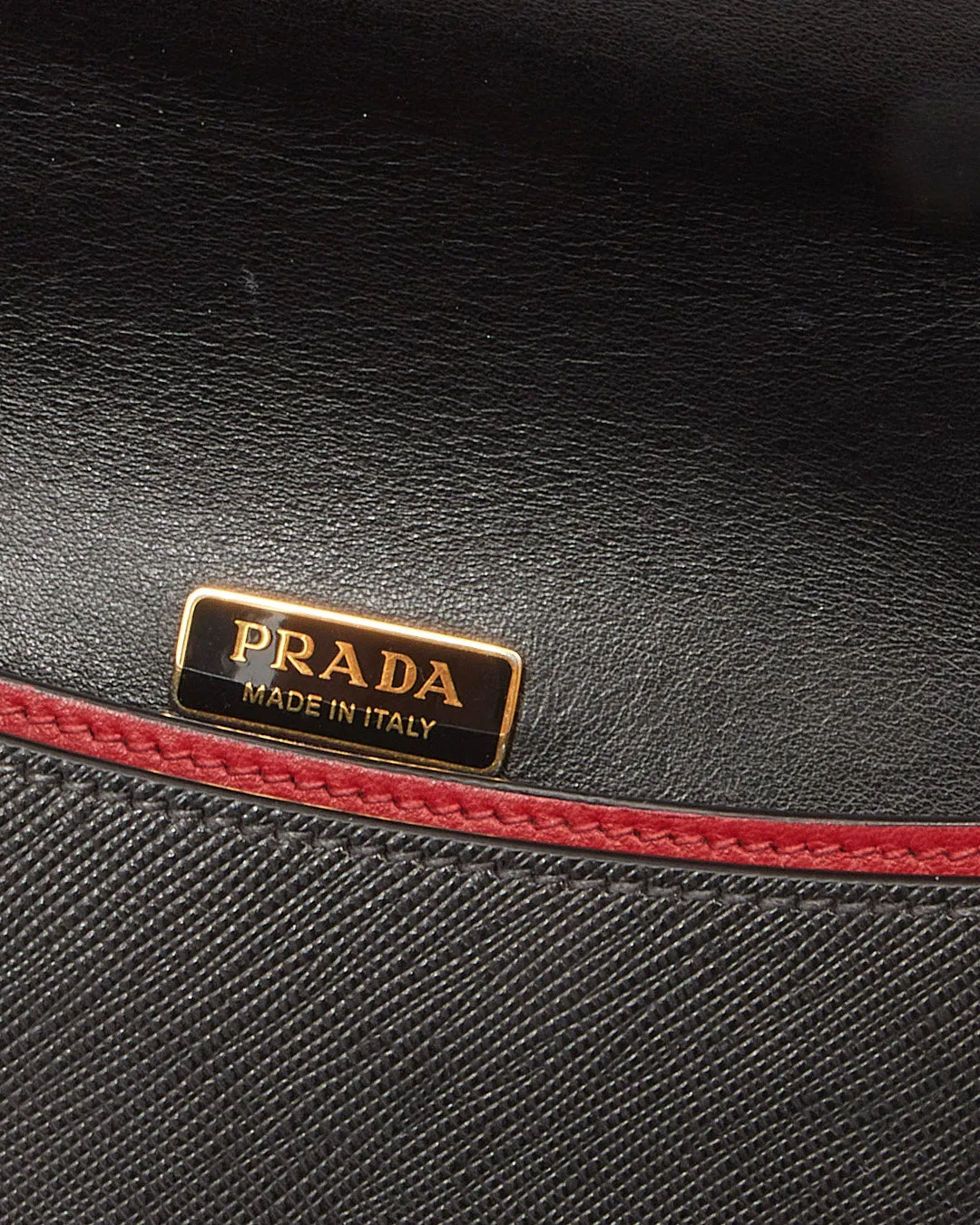 Prada Black Saffiano Leather Odette Convertible Backpack