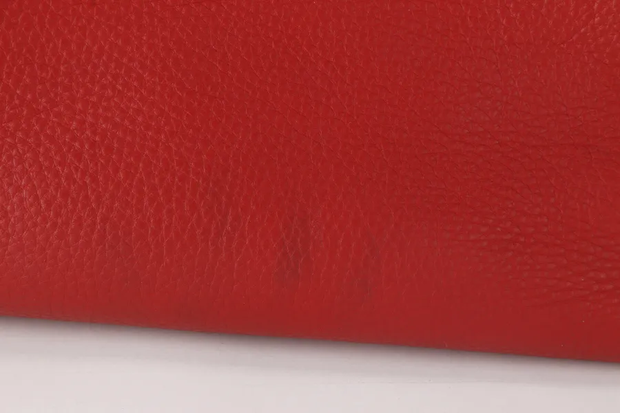 PRADA CONVERTIBLE VERTICAL TOTE RED GRAINED CALF LEATHER GOLD HARDWARE WITH DUST COVER AND STRAP