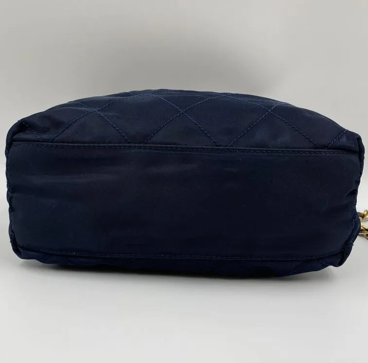 Prada Nylon Shoulder Bag with Chain Handle