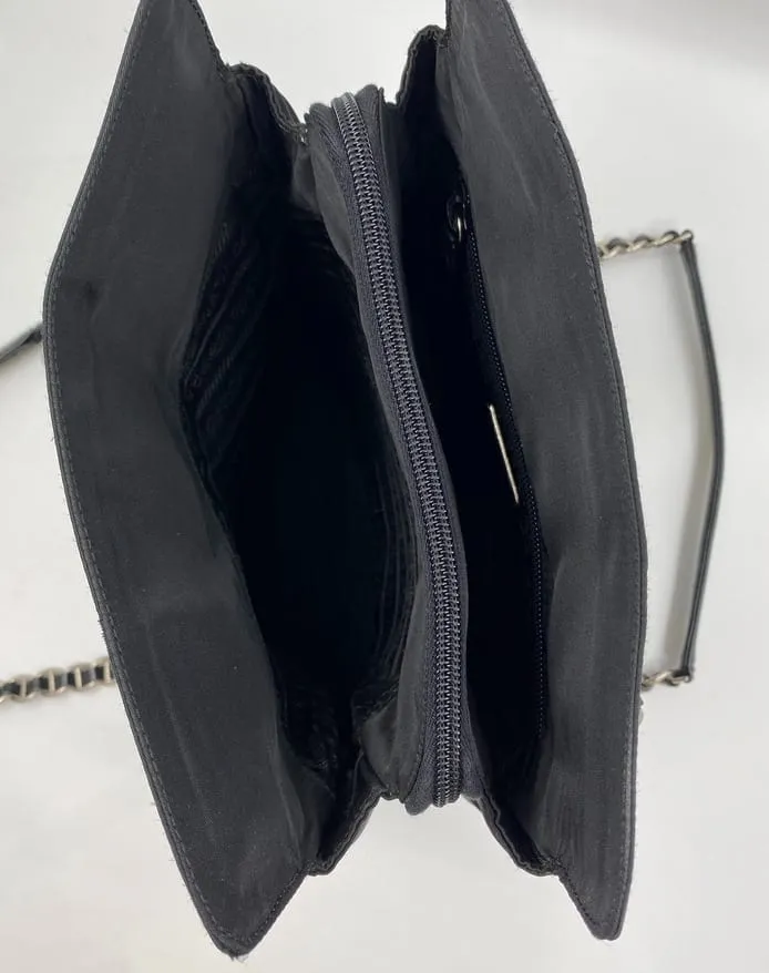 Prada Nylon Tote with Chain Handle
