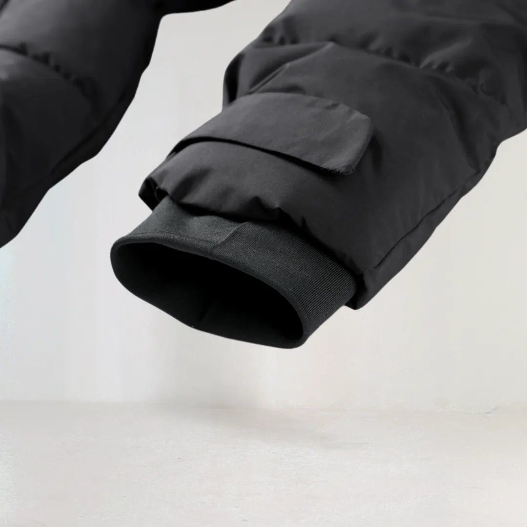 Premium Insulated Black Ski Jacket