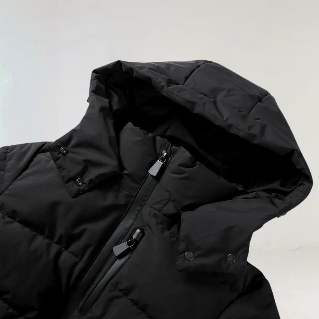 Premium Insulated Black Ski Jacket