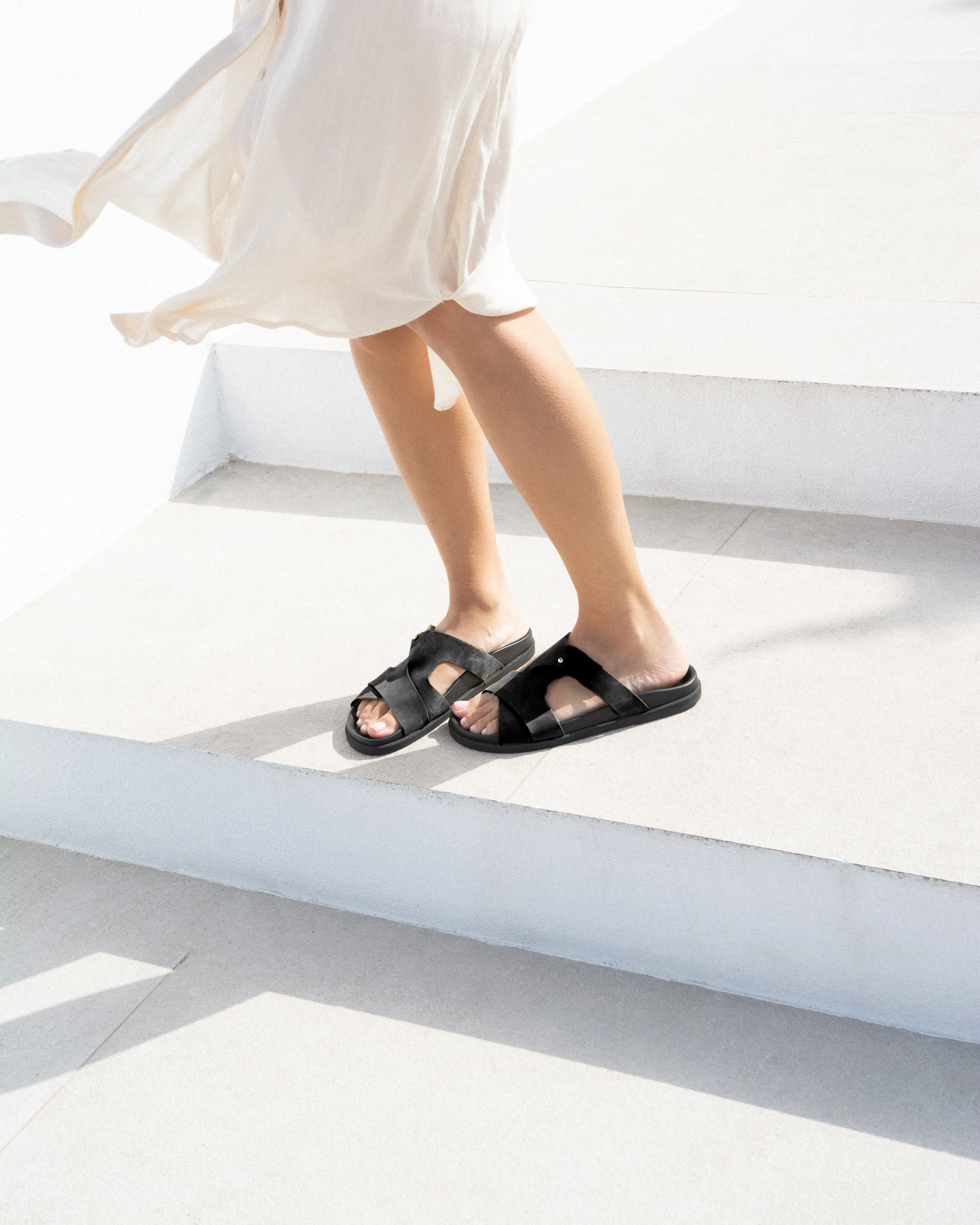 PSERIMOS FOOTBED - BLACK/BLACK SUEDE