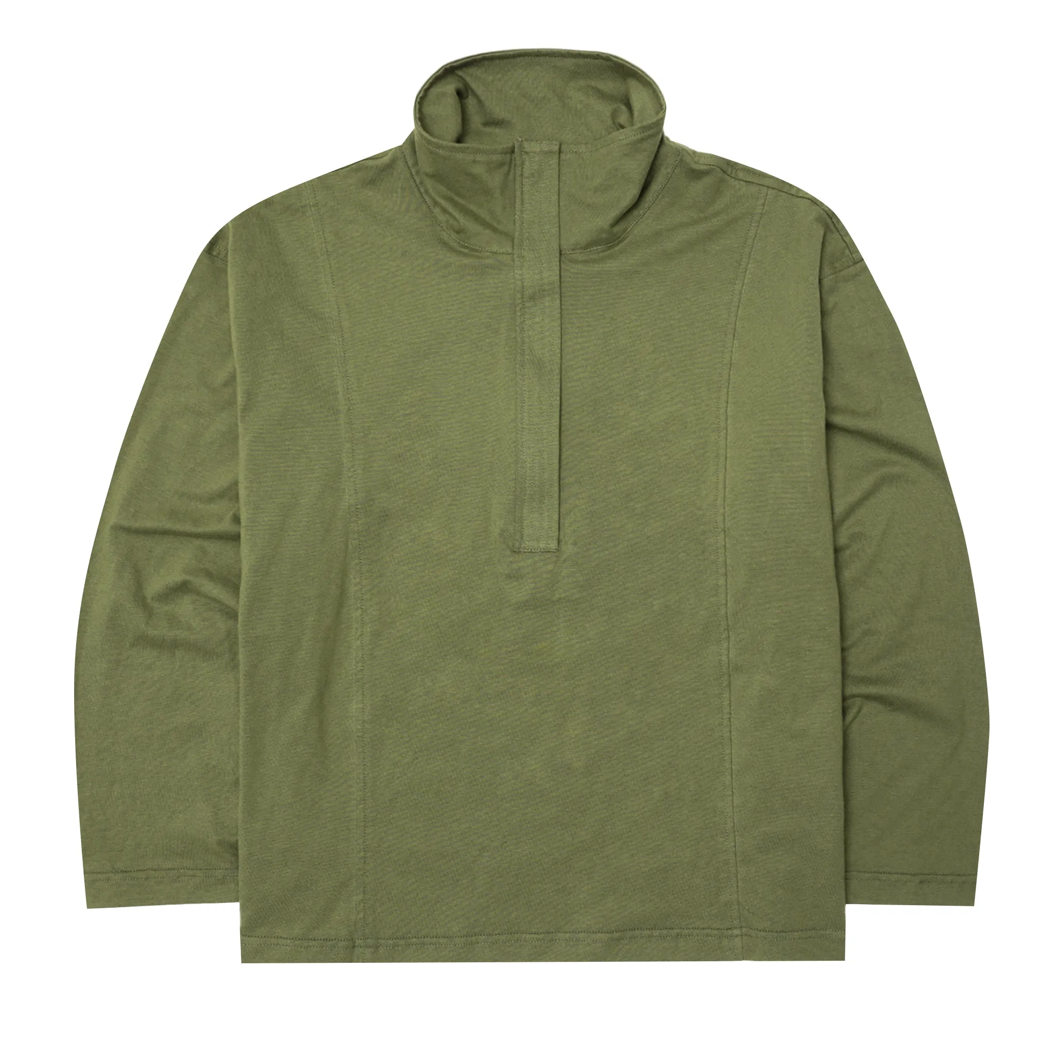 QUARTER ZIP L/S TEE IN FERN