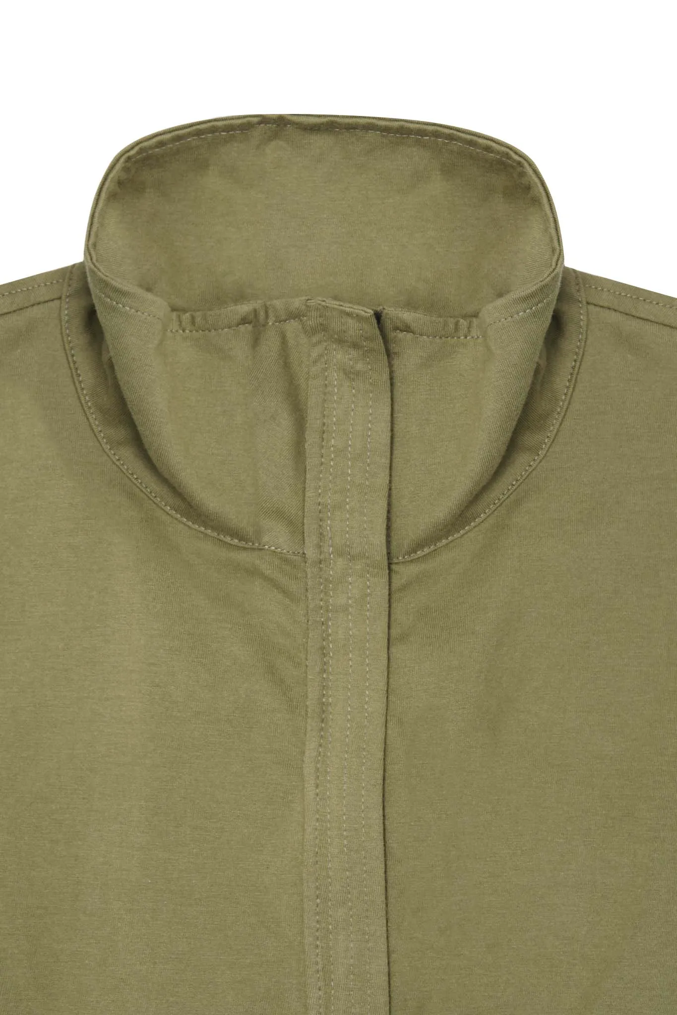 QUARTER ZIP L/S TEE IN OLIVE