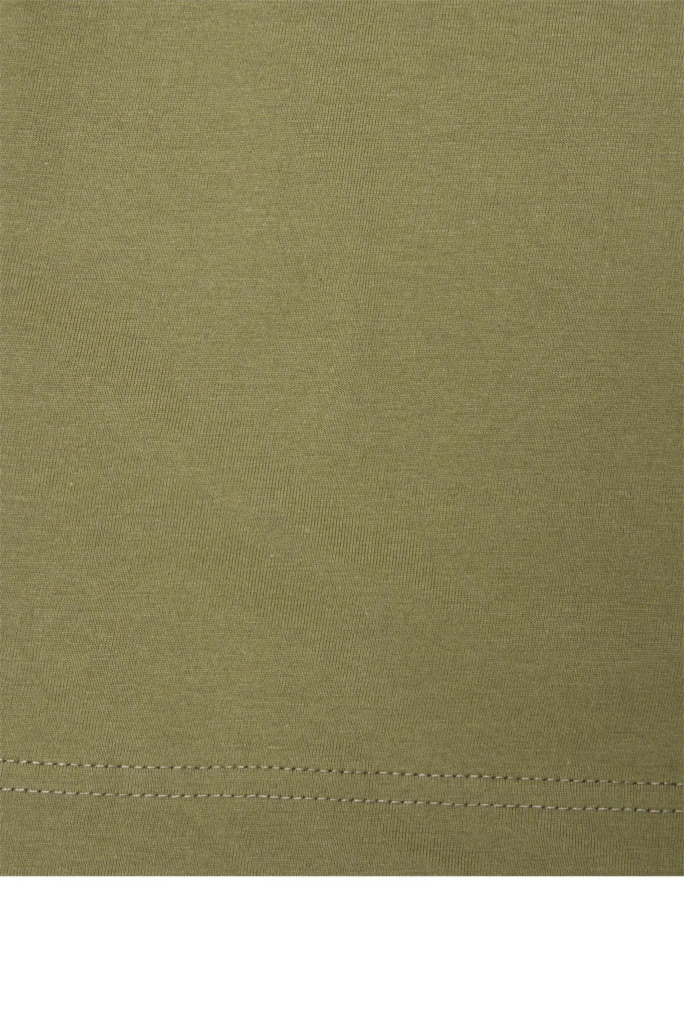 QUARTER ZIP L/S TEE IN OLIVE