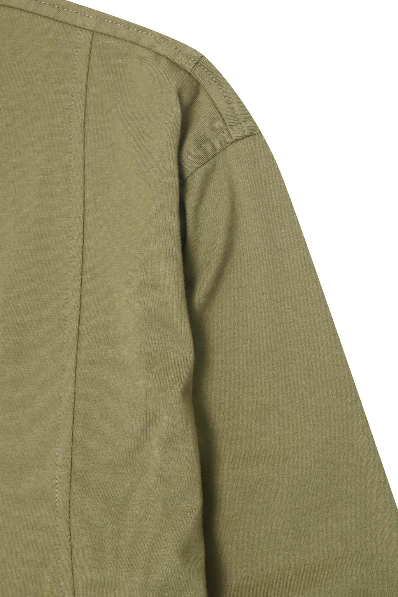 QUARTER ZIP L/S TEE IN OLIVE