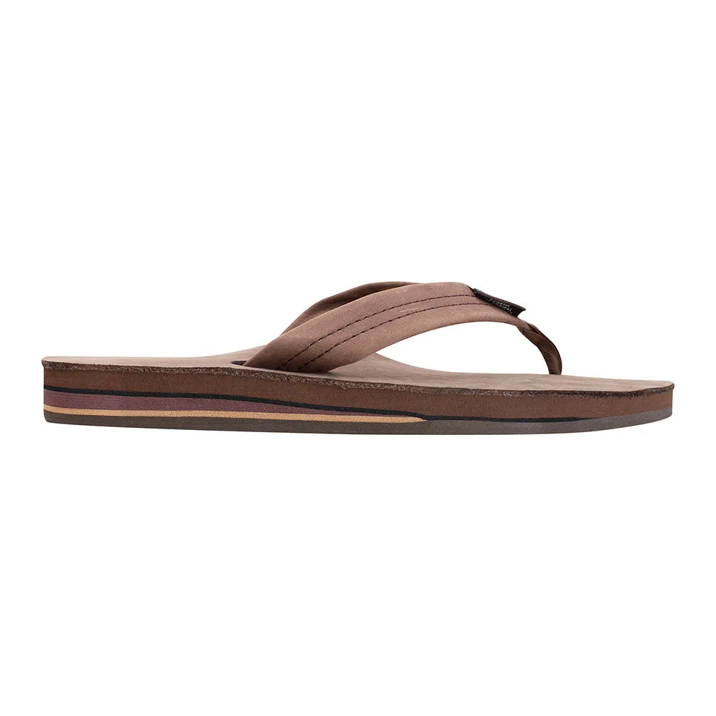 Rainbow Double Layer Expresso Premier Leather with Arch Support