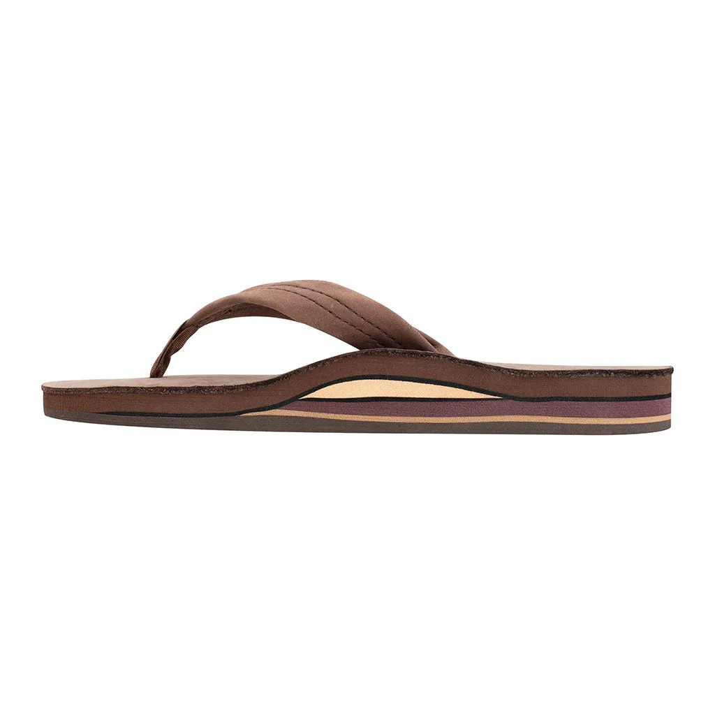 Rainbow Double Layer Expresso Premier Leather with Arch Support