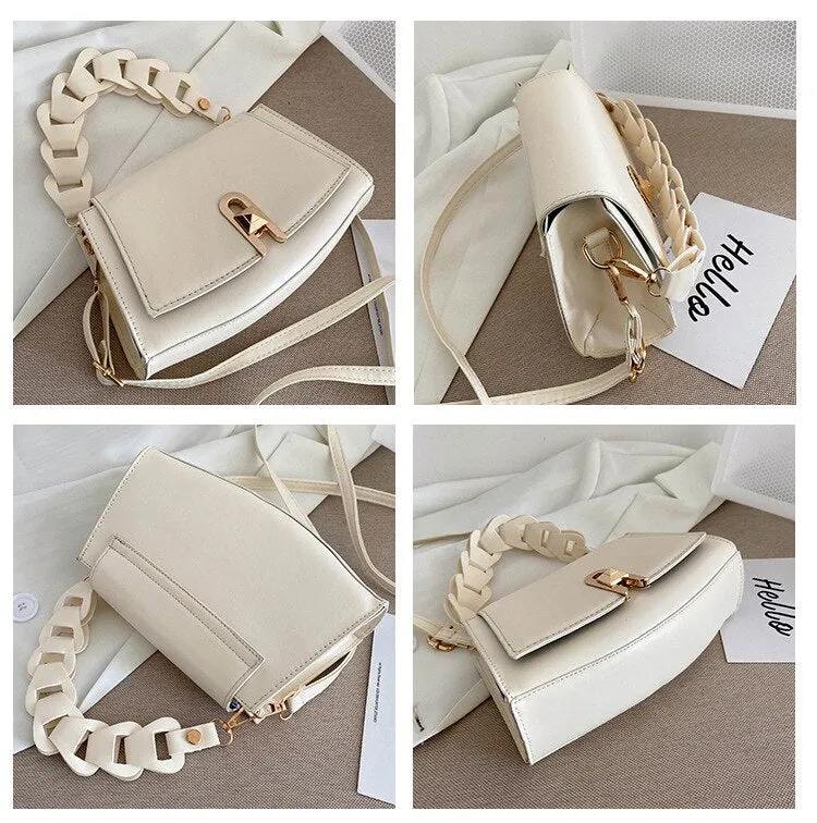 Realaiot Ladies Luxury Woven Lock Buckle Dating Messenger Handbag Fashion Detachable Shoulder Strap Shopping Travel Shoulder Wallet Bag Gifts for Women