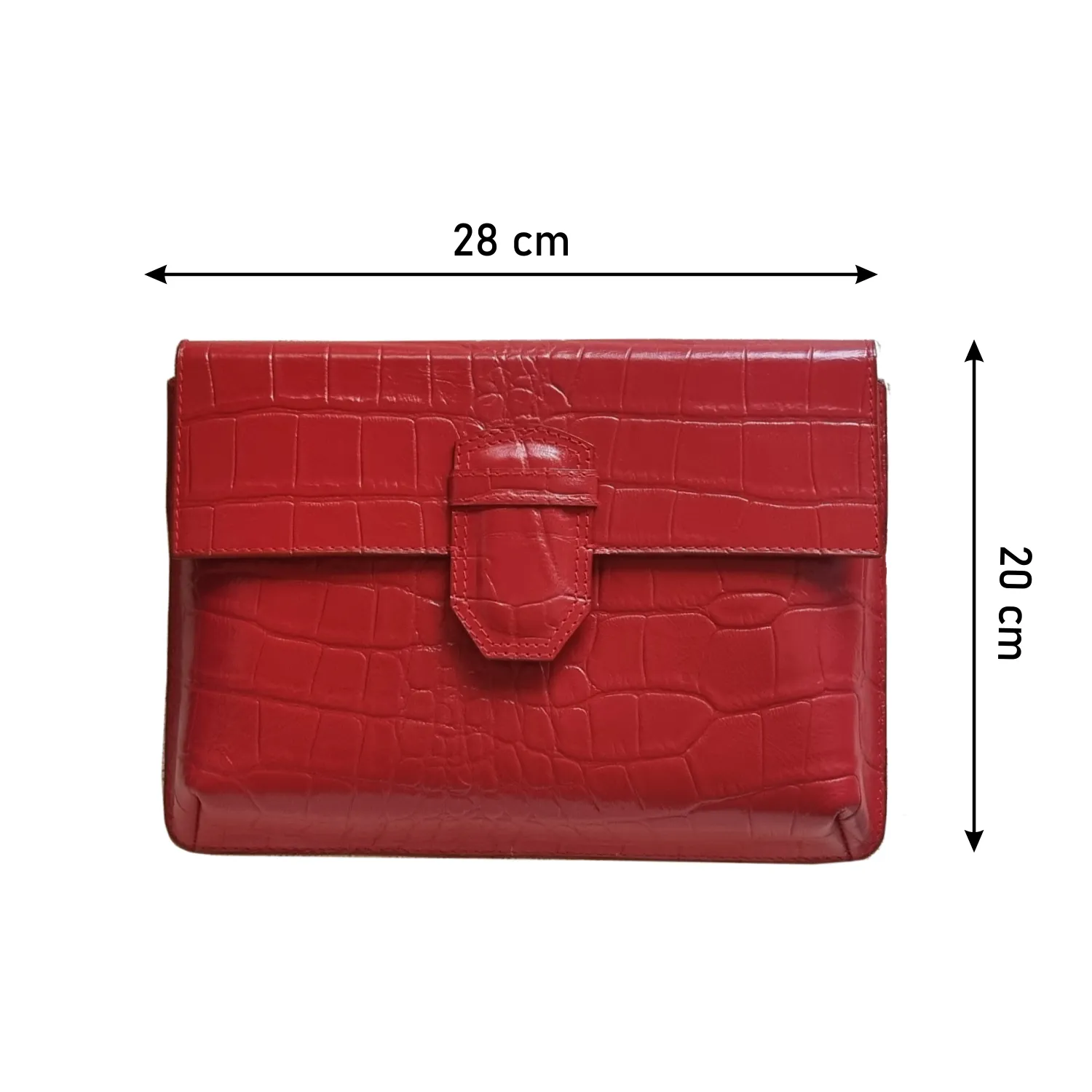 Reclaimed Leather Pouch - Rouge