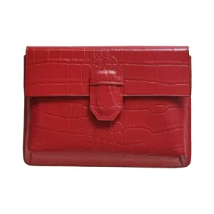 Reclaimed Leather Pouch - Rouge