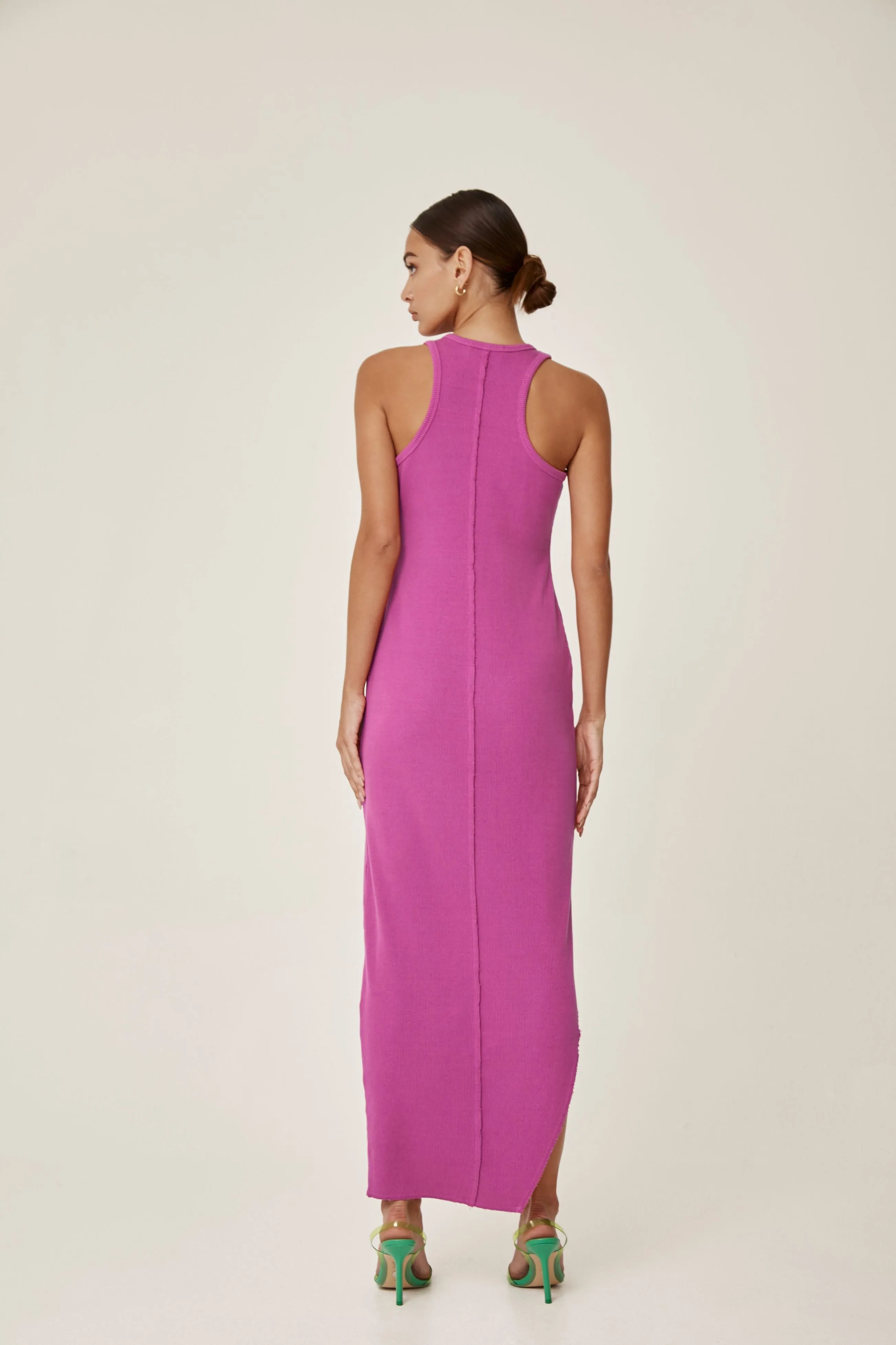 Ribbed Asymmetrical Dress