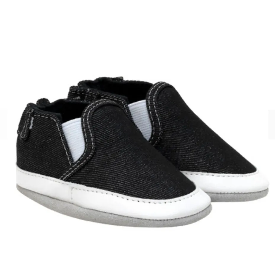 Robeez Liam Basic Soft Soles - Denim Black