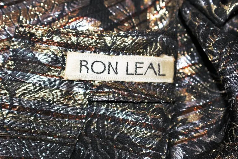 RON LEAL Metallic Ensemble with Scarf and Wrap Size 6-8