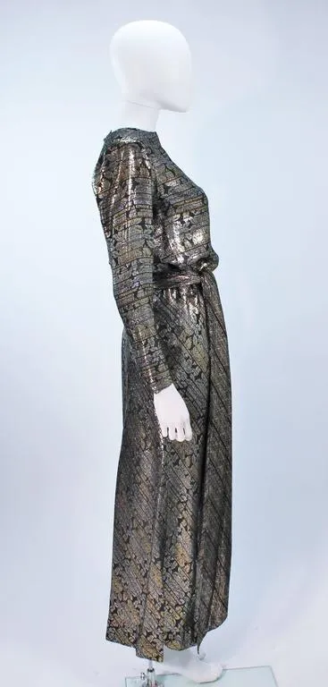 RON LEAL Metallic Ensemble with Scarf and Wrap Size 6-8