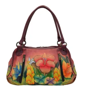 Ruched Satchel - 8064