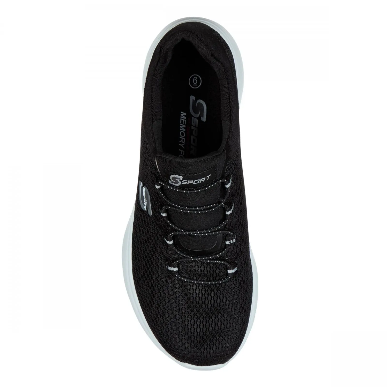 S Sport By Skechers Womens  Rummie Pull-On Sneakers 54349319 Black 9.5M