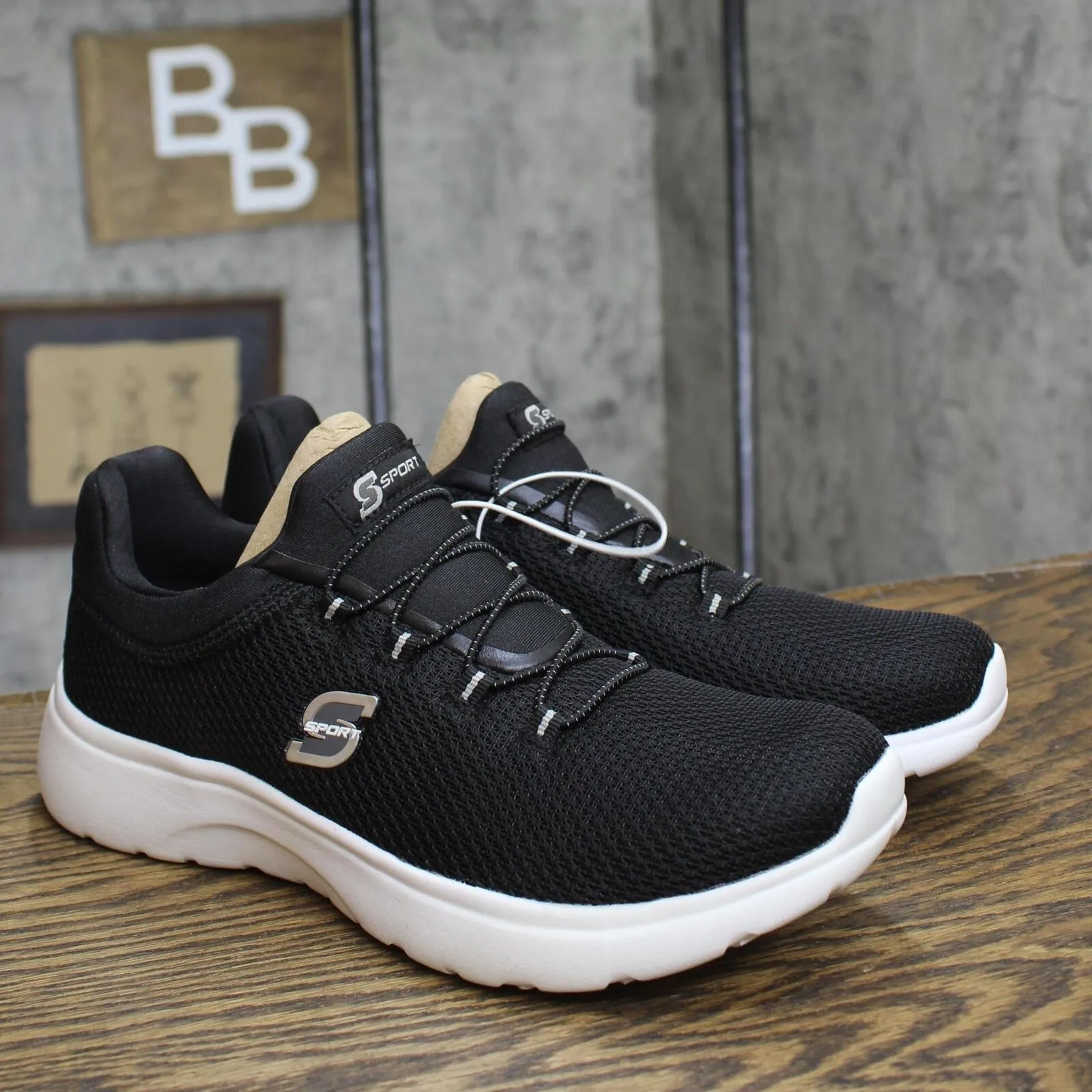 S Sport By Skechers Womens  Rummie Pull-On Sneakers 54349319 Black 9.5M