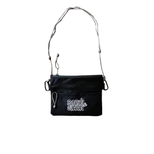 SABAI SABAI NYLON SLING POUCH BAG (BLACK / WHITE)