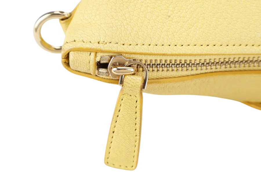 SALVATORE FERRAGAMO MIKA CONVERTIBLE TOTE BAG LARGE YELLOW LEATHER GOLD HARDWARE WITH DUST COVER