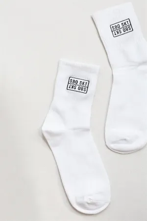 SBO Crew Socks - White