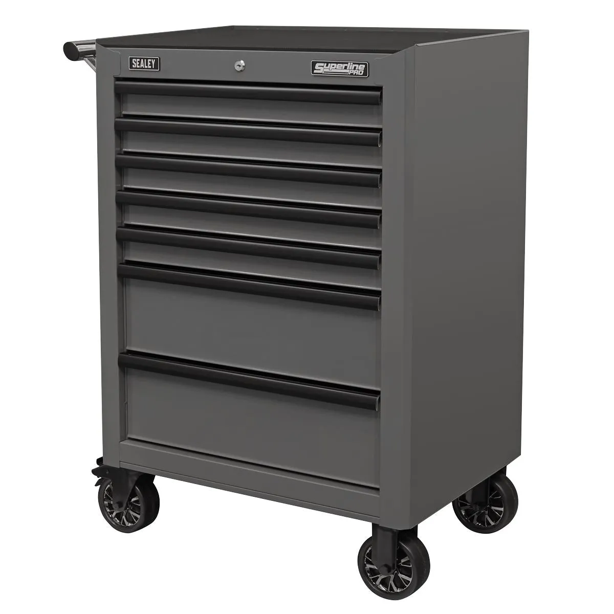 Sealey Superline Pro Rollcab 7 Drawer with Ball-Bearing Slides - Grey/Black
