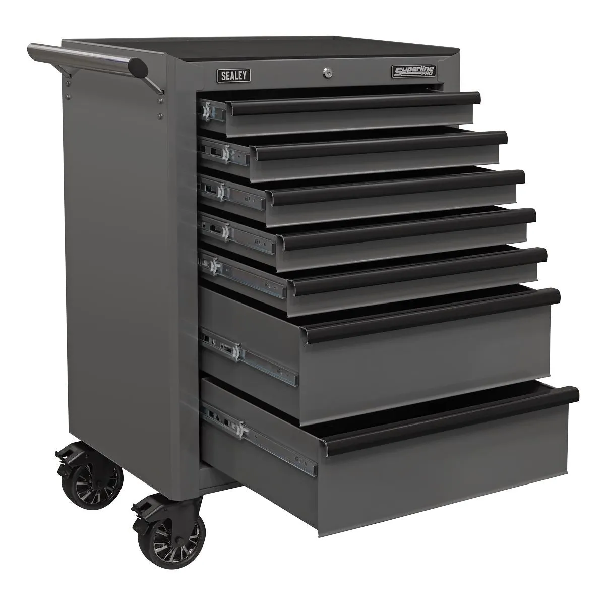 Sealey Superline Pro Rollcab 7 Drawer with Ball-Bearing Slides - Grey/Black