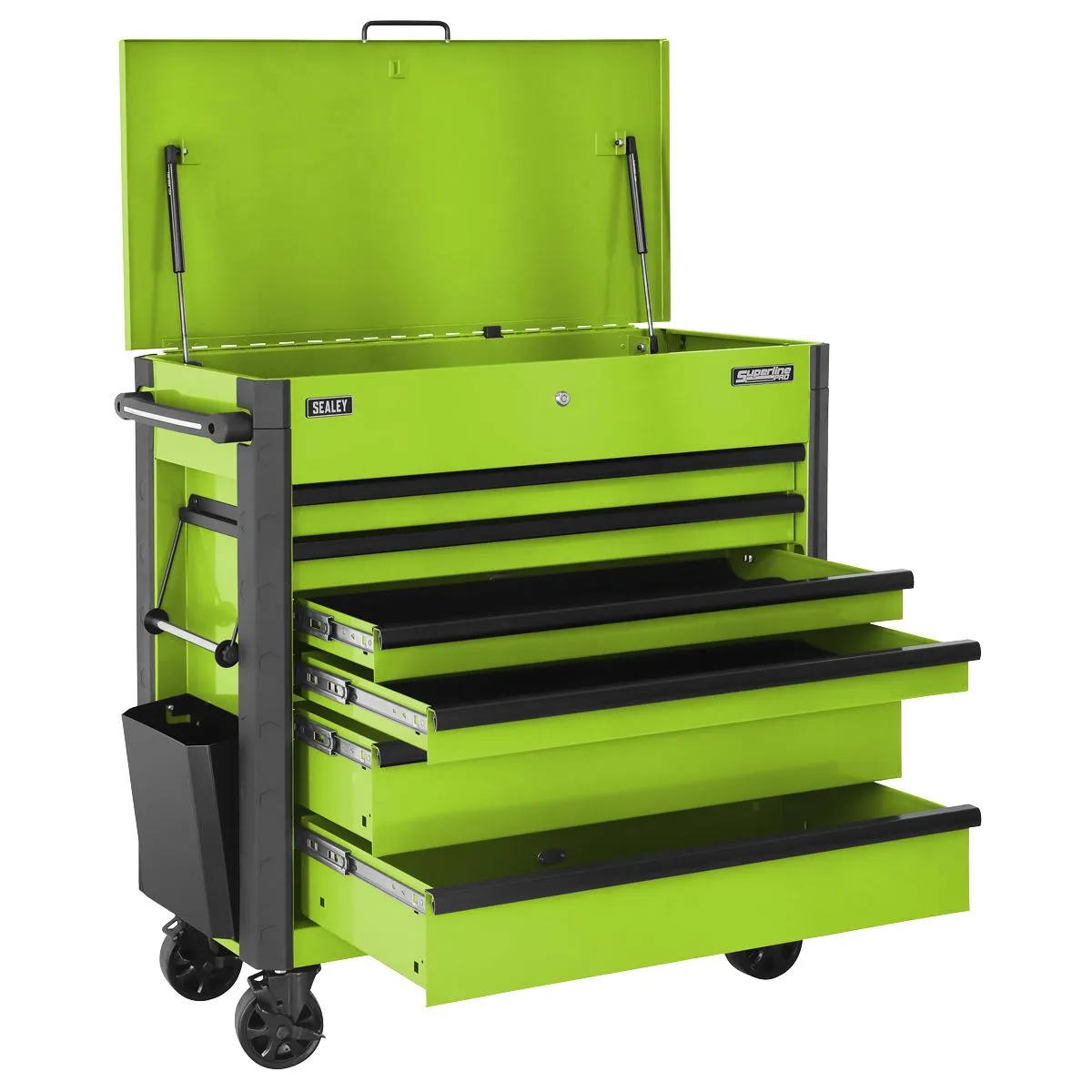 Sealey Superline Pro Tool Trolley 6 Drawer with Ball Bearing Slides - Green