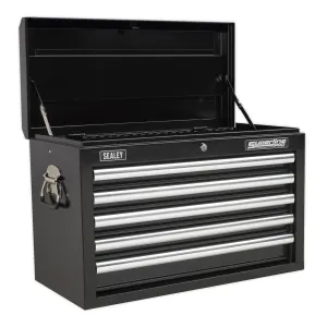 Sealey Superline Pro Topchest 5 Drawer with Ball-Bearing Slides - Black