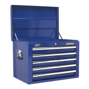 Sealey Superline Pro Topchest 5 Drawer with Ball-Bearing Slides - Blue