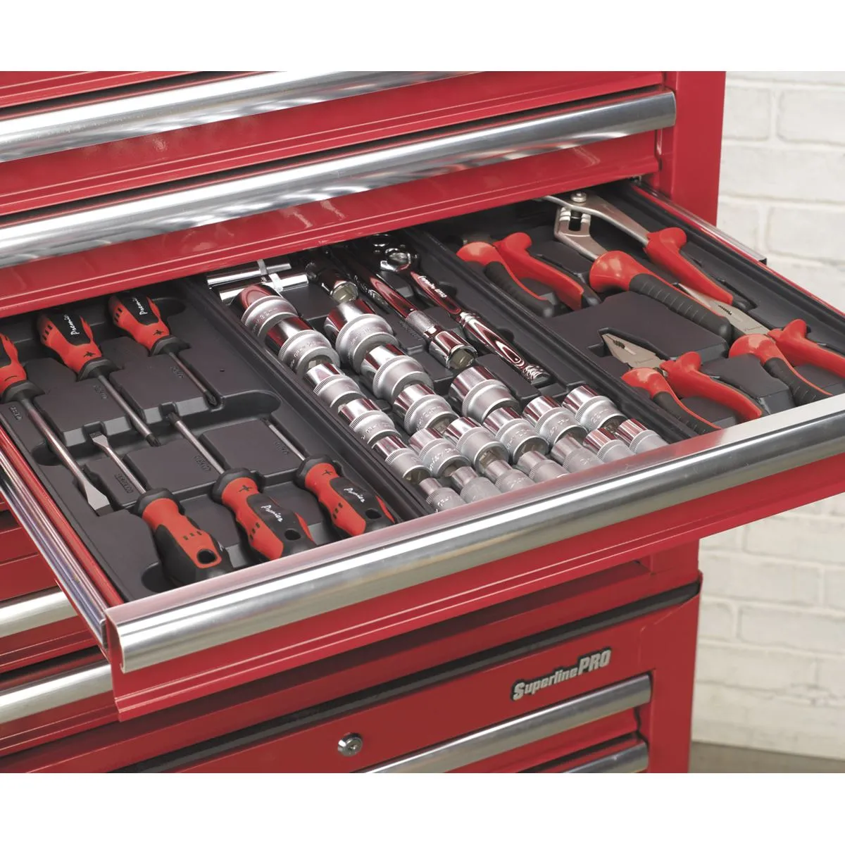 Sealey Superline Pro Topchest 5 Drawer with Ball-Bearing Slides - Red