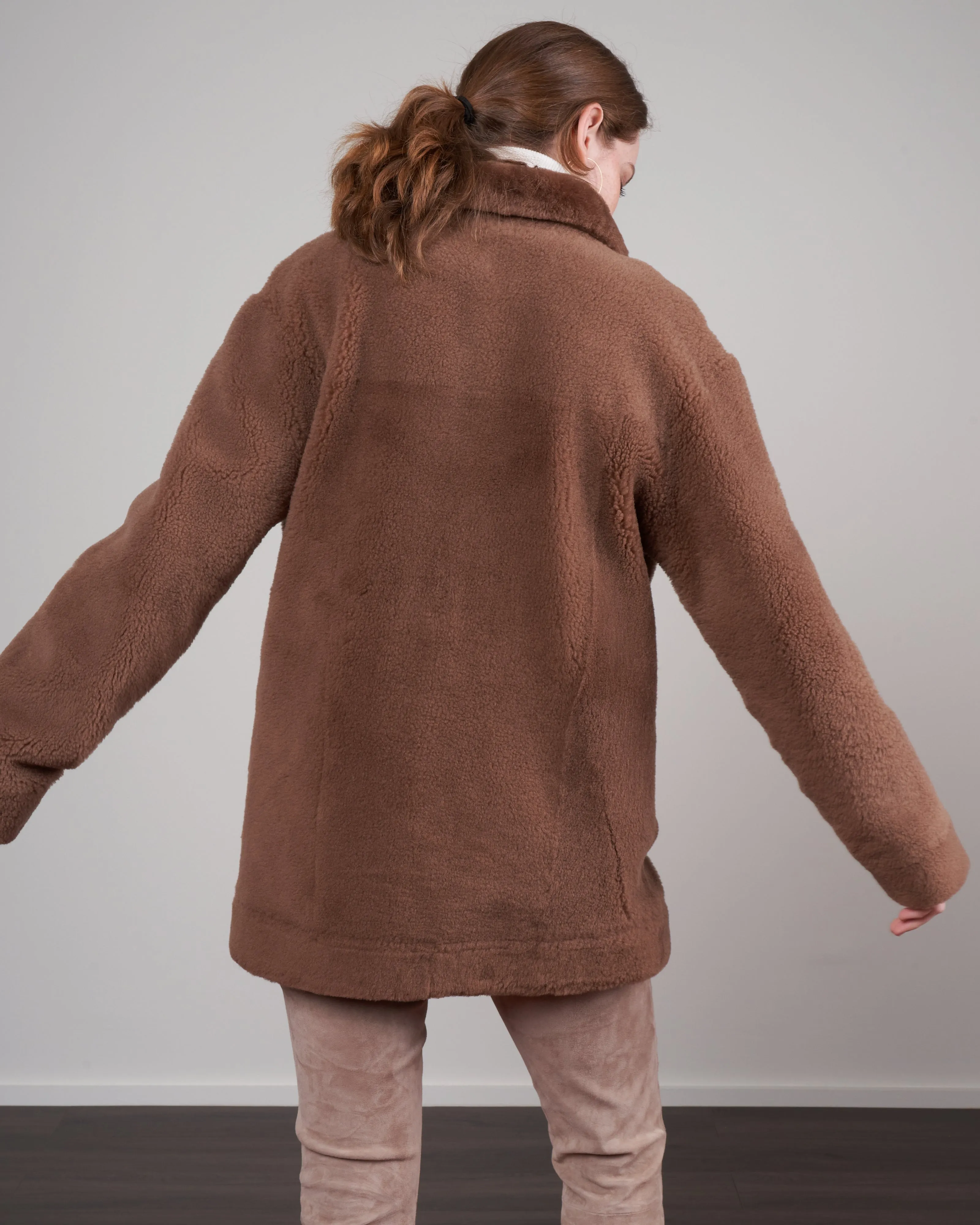 shearling jacket - praline