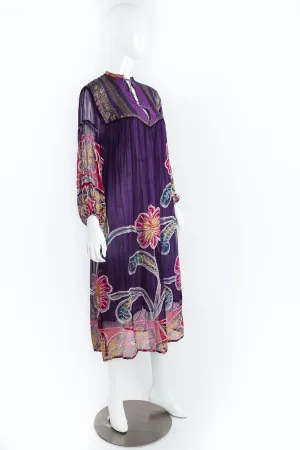Silk Chiffon Floral Embroidered Indian Dress