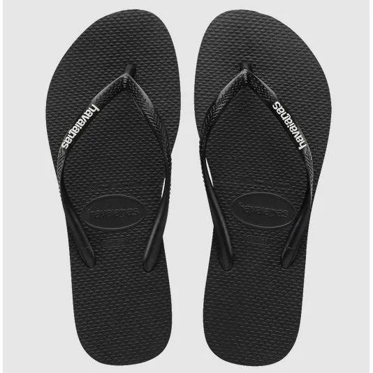 Slim Rubber Logo - Black/White