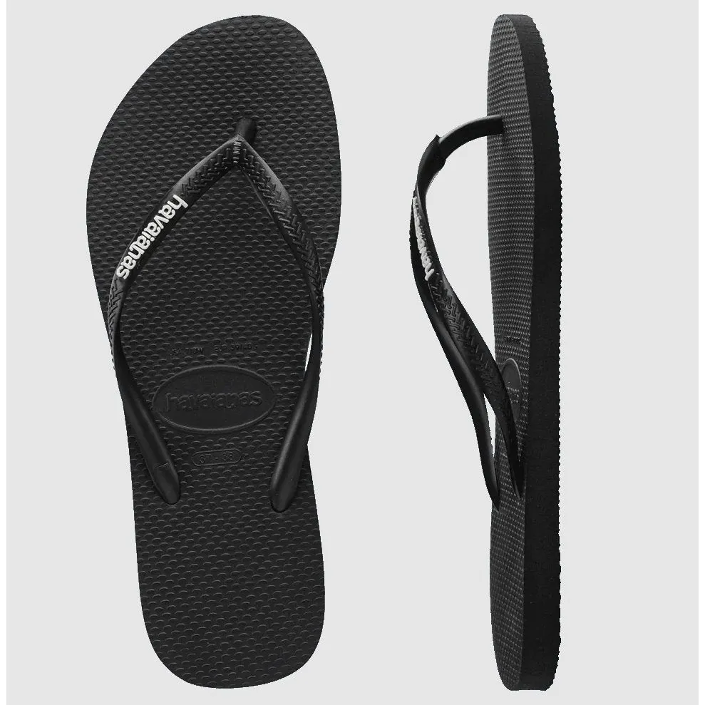 Slim Rubber Logo - Black/White