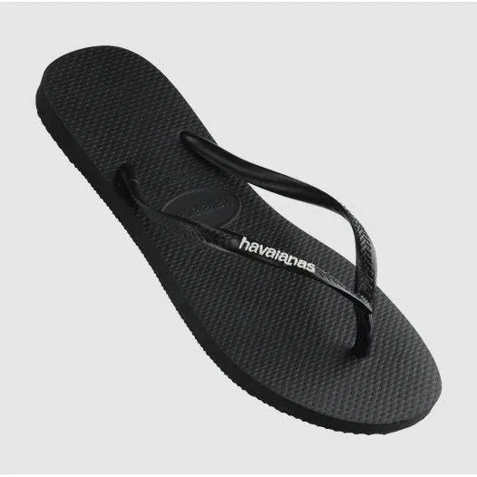 Slim Rubber Logo - Black/White