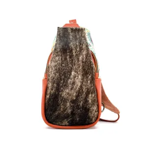Sling Bag - Brindle w/ Rainbow Aztec