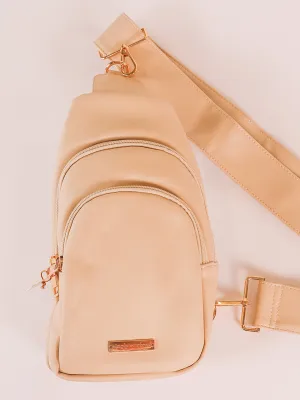 Sling Bag, Caramel Tan