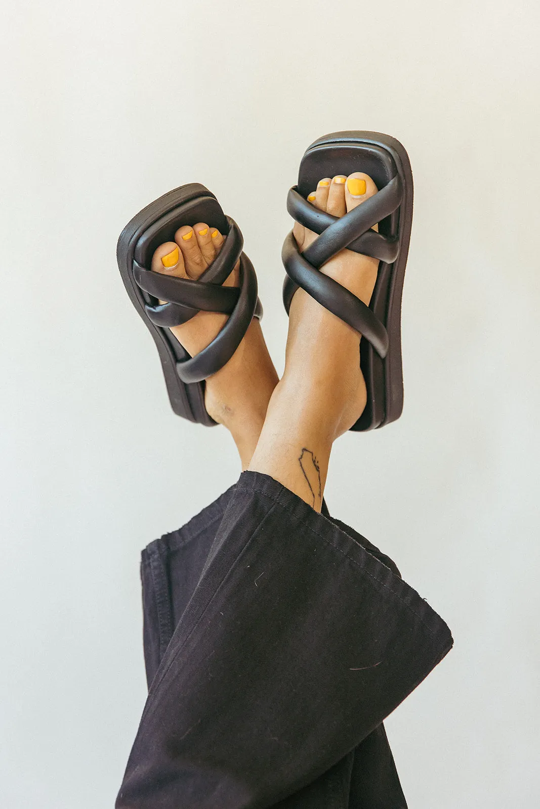 Slip On Cross Sandals