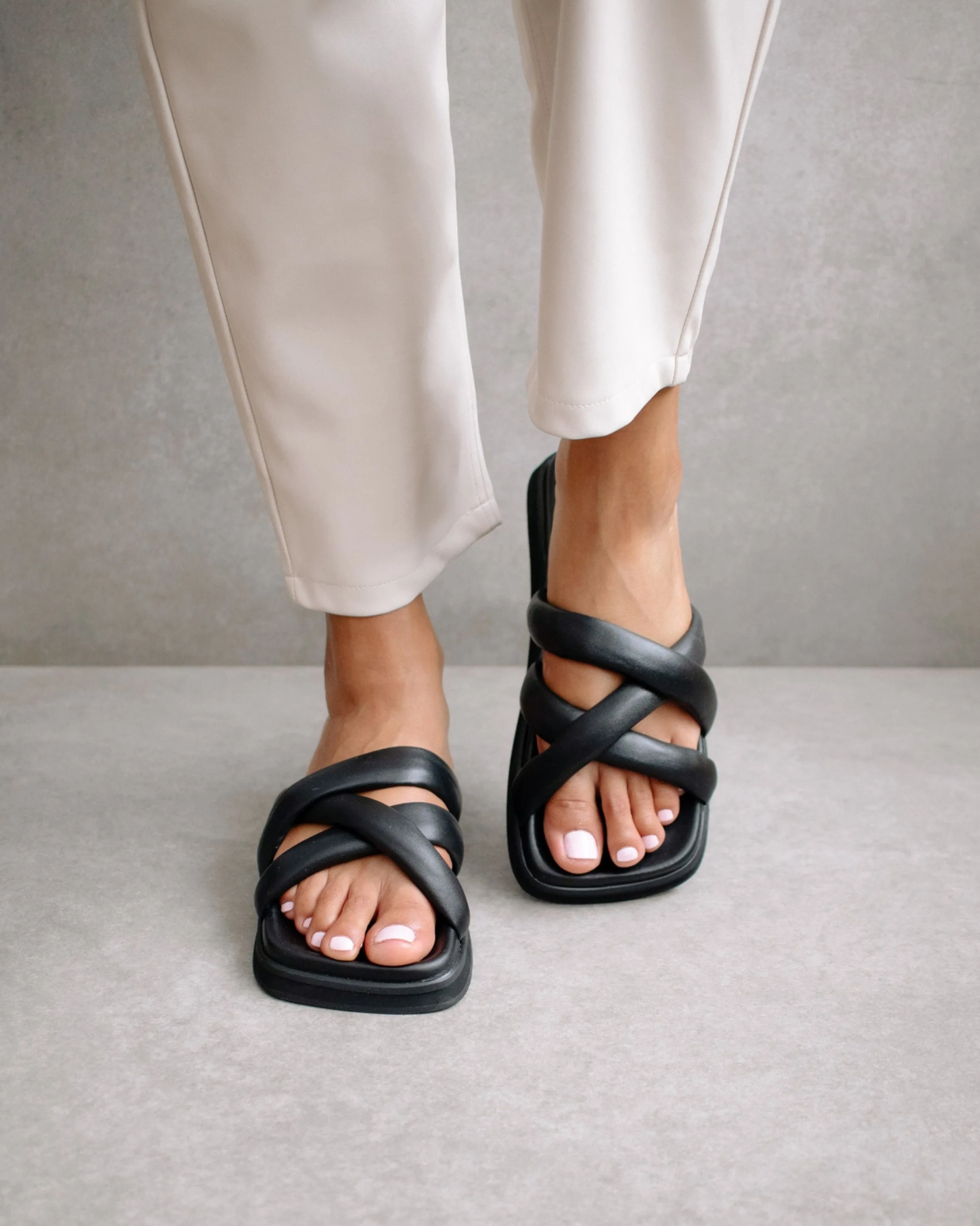 Slip On Cross Sandals