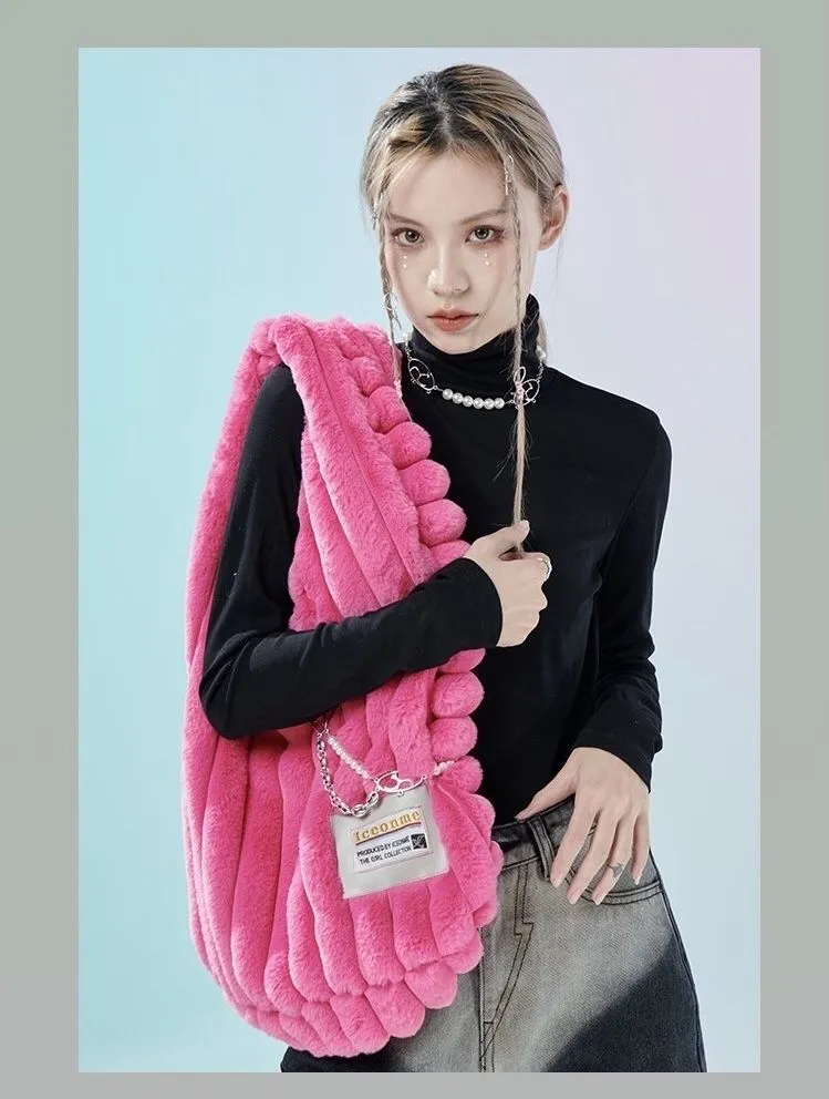 Soft Plush Women's Messenger Bag Vintage